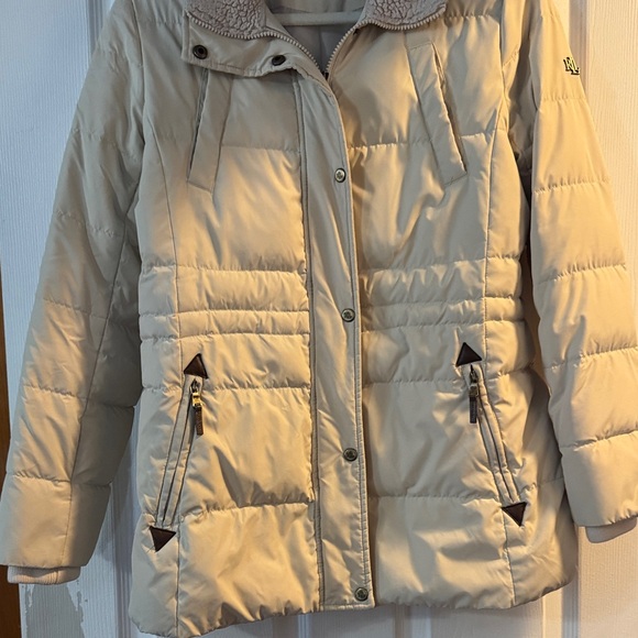 Lauren Ralph Lauren Goose Down Puffer Jacket with Sherpa Collar - Picture 12 of 12